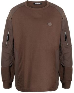 Spoonyard Crew-Neck Cotton Sweatshirt - Brown