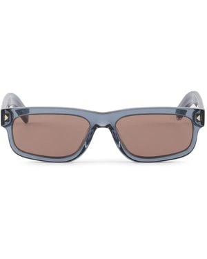 Prada Occhiali Da Sole Con Logo Inciso - Grigio