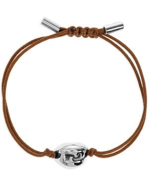 Fendi Shell-Detail Cord Bracelet - White