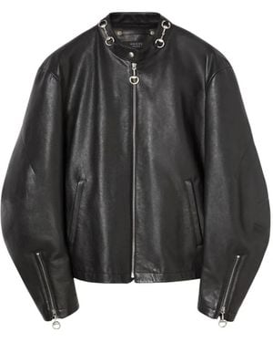 Gucci Horsebit Leather Jacket - Black