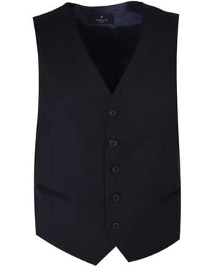 Tombolini V-Neck Button-Up Waistcoat - Blue