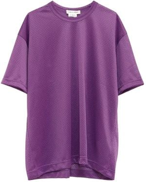 Comme des Garçons T-Shirt En Résille - Violet