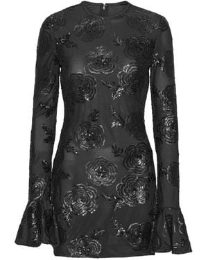 ROTATE BIRGER CHRISTENSEN Sequins Ls Mini Dress - Black