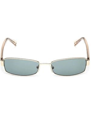 GUESS EYEWEAR Rectangle Metal Sunglasses - Metallic