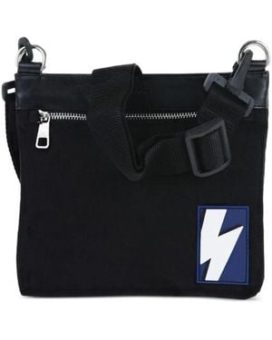 Neil Barrett Logo-Patch Shoulder Bag - Black