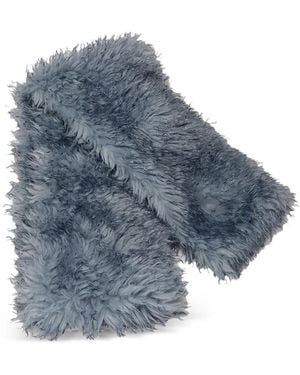Ganni Langer Schal Aus Pelz - Blau