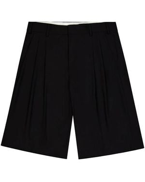 Laneus Wide-Leg Shorts - Black
