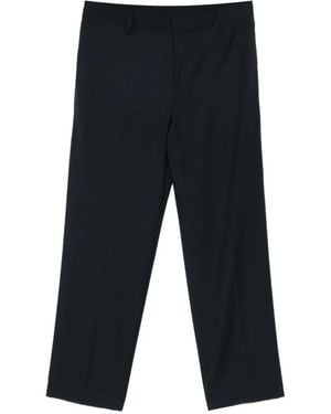 Emporio Armani Pantalon En Laine À Logo - Noir