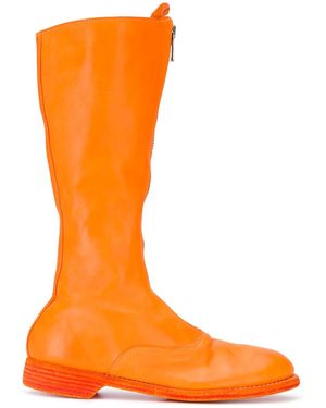 Guidi Mid-Calf Leather Boots - Orange