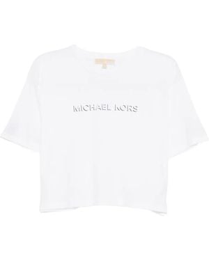 MICHAEL Michael Kors Logo-Embossed T-Shirt - White