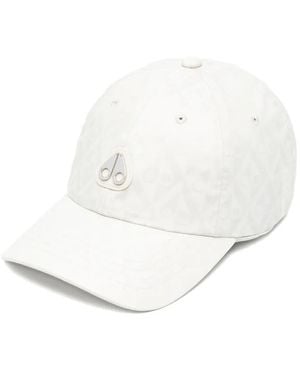 Moose Knuckles Logo-Pattern Baseball Cap - White