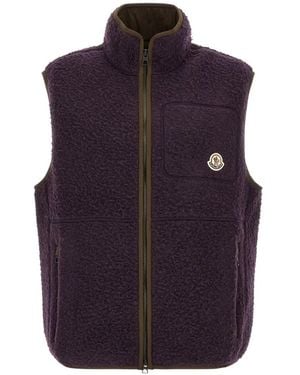 Moncler Logo-Patch Gilet - Purple