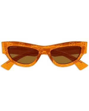Gucci Lunettes De Soleil À Motif Monogrammé - Orange