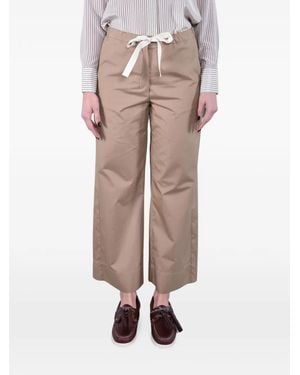 Max Mara Pantalones Rectos Con Cordones - Neutro