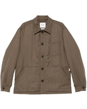 ROVI LUCCA Herringbone Pocket Jacket - Brown