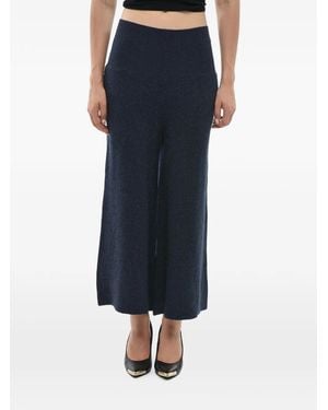 Stella McCartney High-Waisted Ribbed-Knit Pants - Blue
