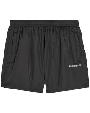 MKI Miyuki-Zoku Badeshorts Mit Logo-Print - Schwarz