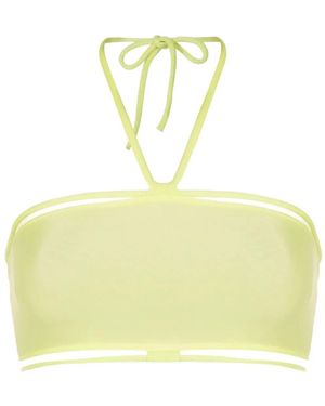 Gloria Coelho Top Bikini Con Scollo All'Americana - Giallo
