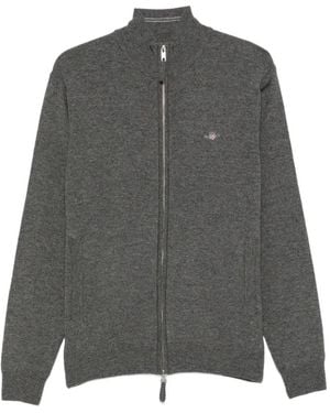 GANT Cardigan Mit Reißverschluss - Grau
