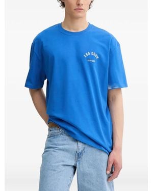 Les Deux Camiseta Con Logo Estampado - Azul