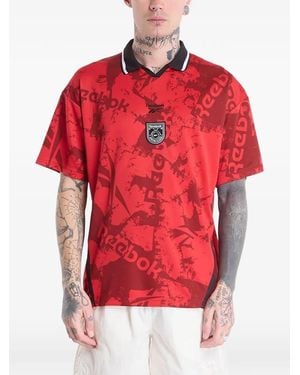 Reebok Street Sport Logo-Print T-Shirt - Red