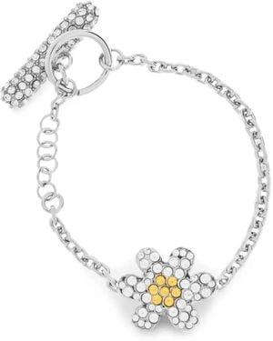 Marni Daisy Crystal-Embellished Flower Bracelets - Metallic