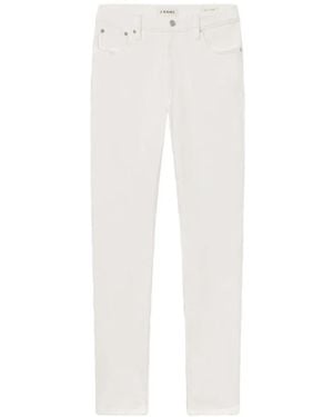 FRAME Modern Straight Straight-Leg Jeans - White