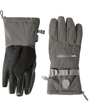 Brunello Cucinelli Bonded Taffeta Mountain Gloves With Logo - Black