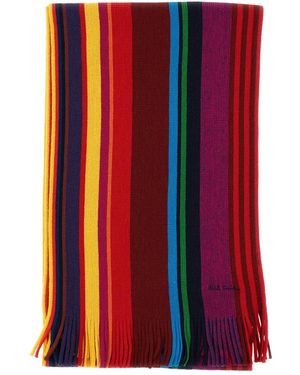 Paul Smith Schal Mit Ikonischen Streifen - Rot