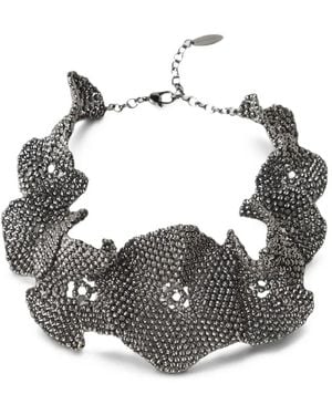 Brunello Cucinelli Monili Ruffled Necklace - Grey