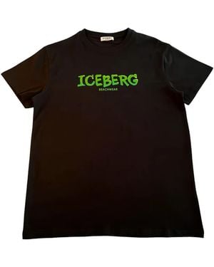Iceberg Logo-Print T-Shirt - Black