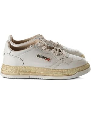 Maison Mihara Yasuhiro Perforated Leather Sole Trainers - Grau