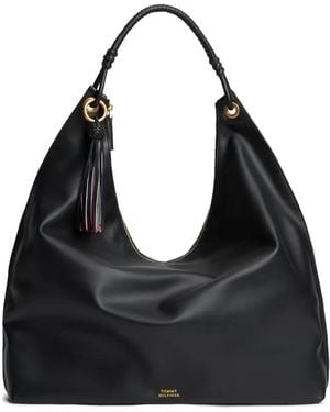 Tommy Hilfiger Tassel-Detail Shoulder Bag - Black