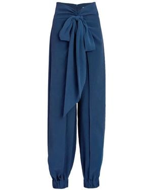Silvia Tcherassi Felipe Bow-Detail Pants - Blue