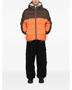 Napapijri Logo-Patch Puffer Jacket - Orange