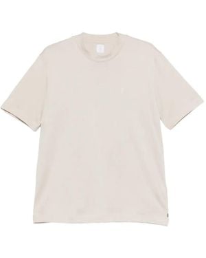 Eleventy Logo-Embroidered T-Shirt - White