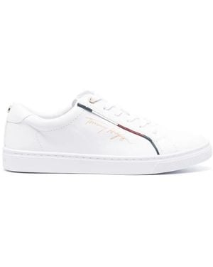 Tommy Hilfiger Logo-Print Low-Top Sneakers - White