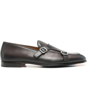 Doucal's Leather Monk Shoes - Grey