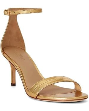 Ralph Lauren Allie Embossed Sandals - Metallic