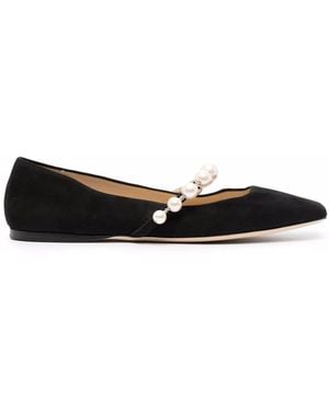 Jimmy Choo Ade Flat Black/white 40 - ブラック