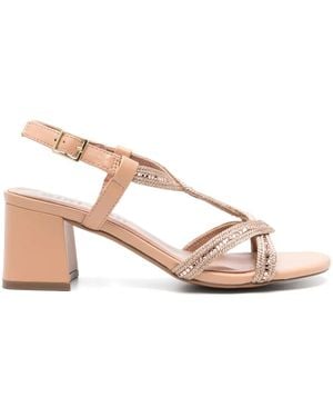 Bibi Lou Open-Toe Embellished Sandals - Pink