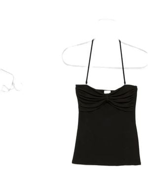 Nanushka Rissa Halterneck Jersey Top - Black