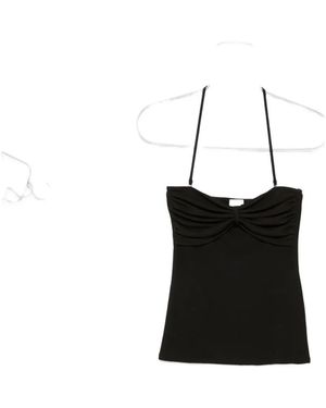 Nanushka Rissa Halterneck Jersey Top - Black