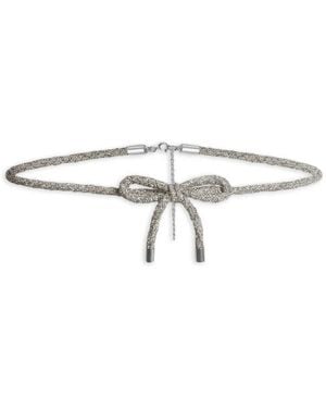 Alberta Ferretti Bow Detail Belt - White