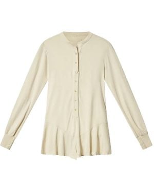 Isabel Marant Tina Buttoned Long-Sleeved Playsuit - White
