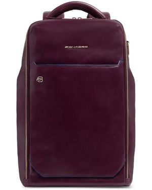 Piquadro Zaino Con Placca Logo - Viola