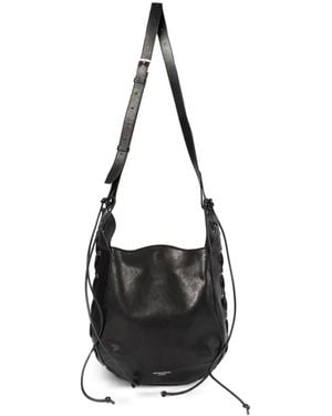 Ann Demeulemeester Mittelgroße Ravenda Schultertasche Mit Schnürung - Schwarz