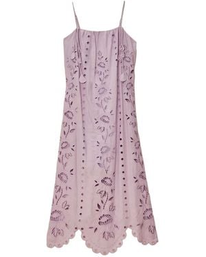 FARM Rio Floral Cut-Out Maxi Dress - Purple