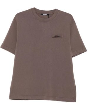 Jacquemus Cotton T-Shirt - Brown