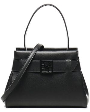 ARMANI EXCHANGE Logo-Buckle Shoulder Bag - Black